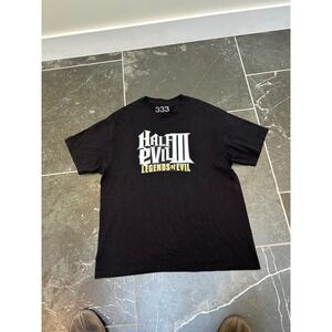 Half Evil 333 Legends of Evil Graphic T-Shirt Mens XL Black Streetwear Tee